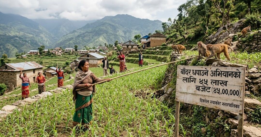 बाँदर आतंक नियन्त्रण गर्न दिक्तेल रुपाकोटले छुट्यायो ४५ लाख बजेट