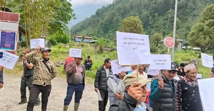 लिखु जलविद्युत आयोजनाबाट प्रभावित स्थानीयको आन्दोलन अस्थायी रूपमा स्थगित