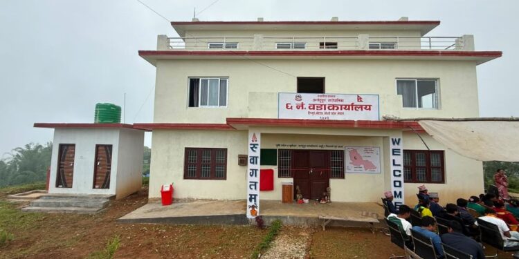 वडा अध्यक्ष सागर राईको पहलमा बन्यो जन्तेढुंगा–६ को वडा भवन