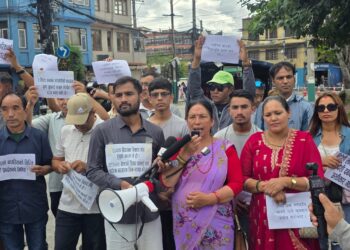 लिखु जलविद्युत् प्रभावितको माइतीघरमा प्रदर्शन, सेयर र न्यायको माग गर्दै आन्दोलन चर्कियो
