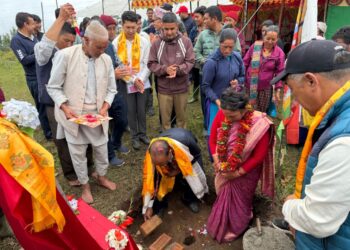 भारत सरकारको सहयोगमा लिखु पिकेमा ३ करोड ३० लाखको गुम्बा निर्माण सुरु