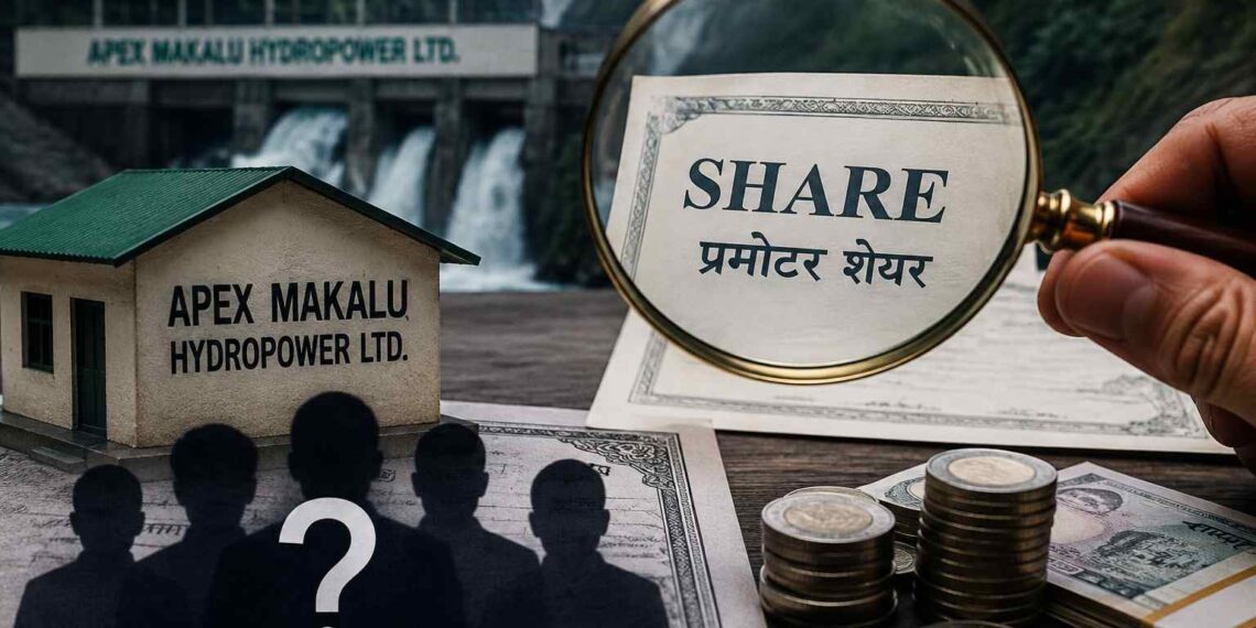 एपेक्स मकालु हाइड्रोको प्रमोटर शेयर कारोबार विवादित, सामाजिक सञ्जालमा चर्कियो बहस