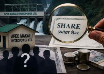 एपेक्स मकालु हाइड्रोको प्रमोटर शेयर कारोबार विवादित, सामाजिक सञ्जालमा चर्कियो बहस