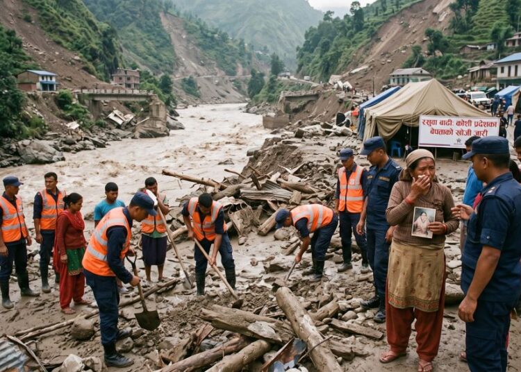 रसुवाको बाढीमा कोशी प्रदेशका १६० जना अझै सम्पर्कविहीन