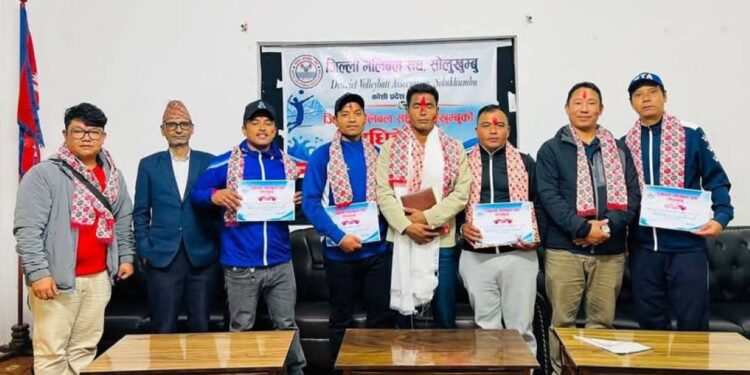 जिल्ला भलिबल संघ सोलुखुम्बुको अध्यक्षमा रश्विन मगर चयन