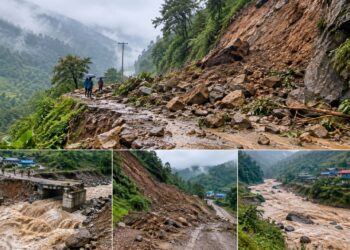 सोलुदुधकुण्ड–१ मा पहिरोले सडक र कल्भर्ट बगायो, सदरमुकामसँगको सम्पर्क टुट्यो