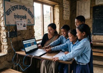 ऐसेलुखर्कका विद्यालयमा इन्टरनेट पुगेपछि शिक्षक–विद्यार्थीलाई सहज