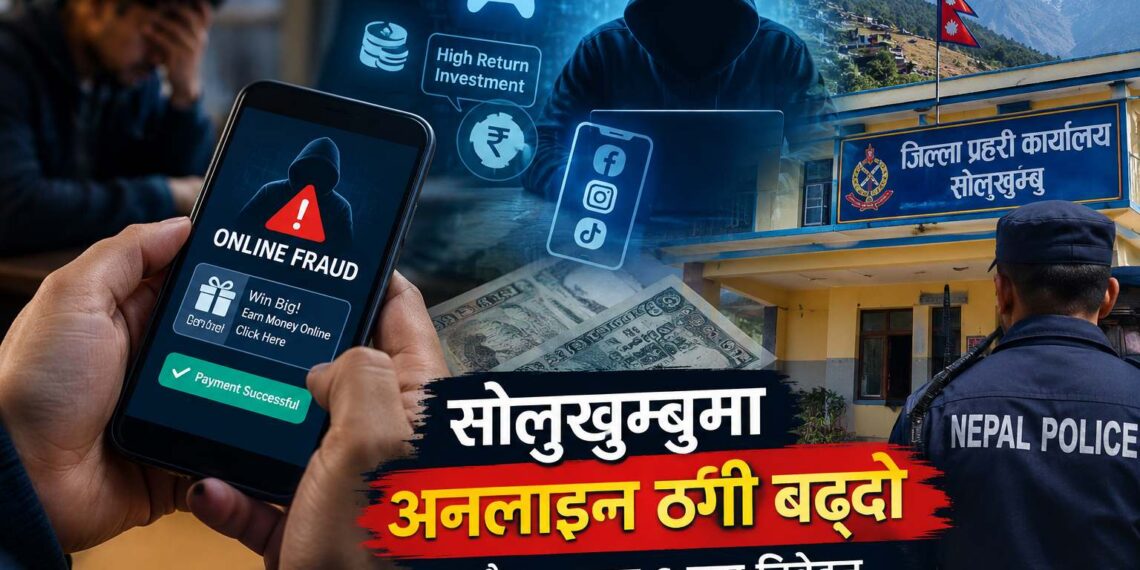 सोलुमा अनलाइन ठगी बढ्दो, एक हप्तामै ६ वटा निवेदन प्रहरीमा परे