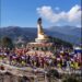 फोक्टे डाँडाको बुद्ध पार्कमा बुद्धको मूर्ति उद्घाटन